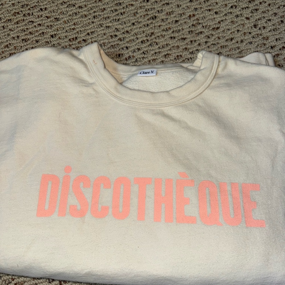 Cream Clare V sweatshirt size small Discothèque'